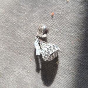 2/$22 Silver 925 Hershey Kiss Pave Crystal Pandora Style Charm